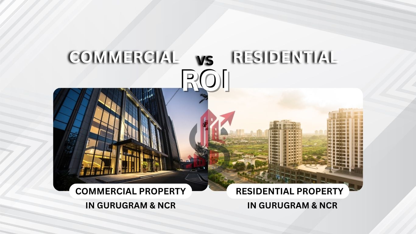 Discover why commercial property in Gurugram & NCR delivers 3x higher ROI than residential. Learn benefits, ROI insights, and Sribha Realtech’s expert guidance.